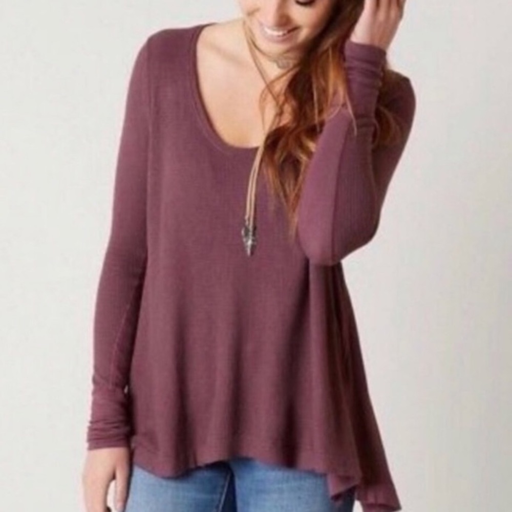 Free People Knit Purple Tunic Top